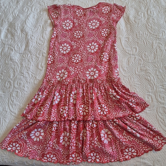 Gymboree girls size 12 dress has defect, cap sleeve 2 tiered skirt VGUC - Picture 3 of 7